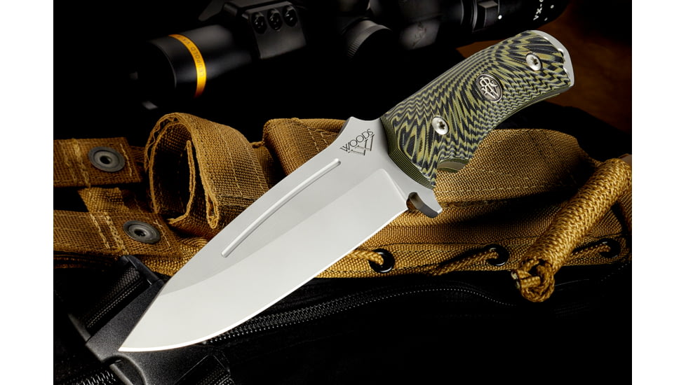 Wilson Combat Hide Fighter Fixed Blade Knife, G10, Wilson Combat/Steve Woods, Black/Green, WTK-HF-GN