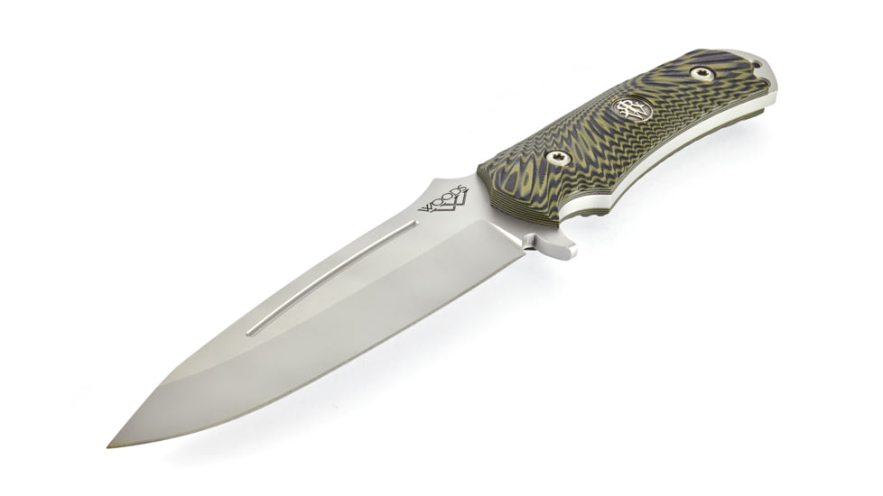 Wilson Combat Hide Fighter Fixed Blade Knife, G10, Wilson Combat/Steve Woods, Black/Green, WTK-HF-GN