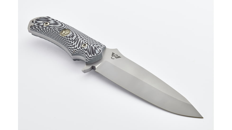 Wilson Combat Hide Fighter Fixed Blade Knife, G10, Wilson Combat/Steve Woods, Black/Grey, WTK-HF-G