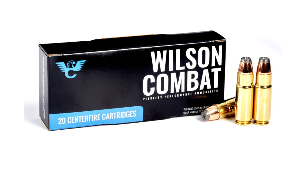 Wilson Combat Hornady .458 SOCOM 300 Grain Hollow Point Brass Cased Pistol Ammo, 20 Round, A458-300-HP-20RD