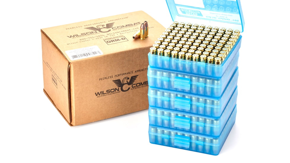 Wilson Combat Hornady AP Bill Wilson Signature Match 9mm Luger 125 Grain Brass Cased Pistol Ammo, 500 Rounds, A9-125-HAP-BLK-500RD