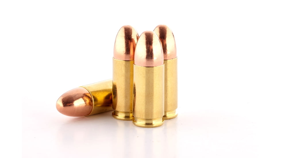 Wilson Combat Hornady Bill Wilson Signature Match 9mm Luger 147 Grain Round Nose Brass Cased Pistol Ammo, 100 Rounds, A9-147-RN-100RD