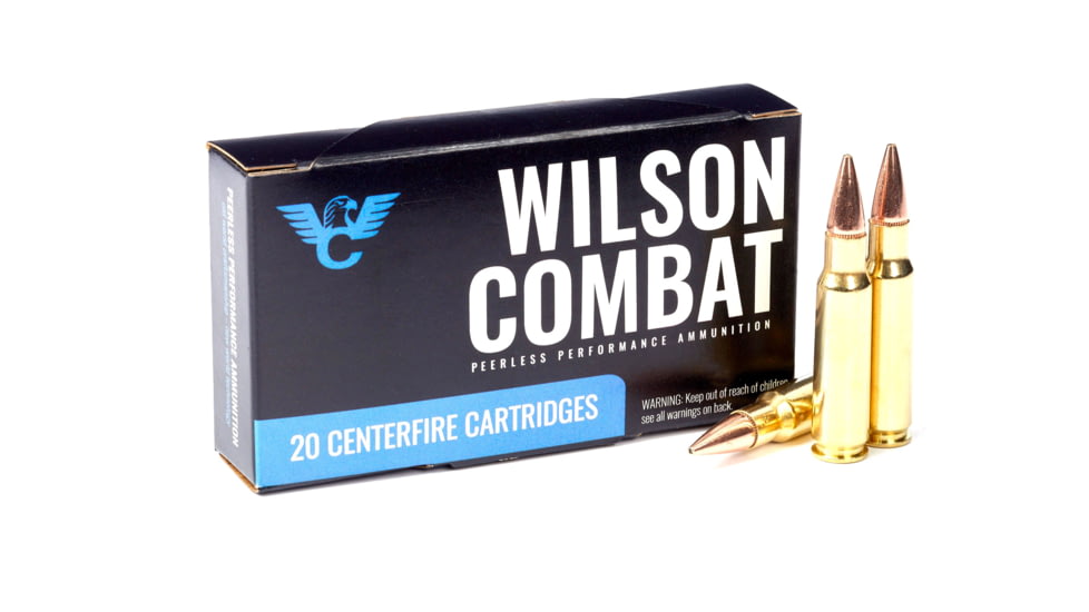 Wilson Combat Hornady BTHP 6.8mm Remington SPC 110 Grain Brass Cased Pistol Ammo, 20 Round, A68-110-BTHP-20RD