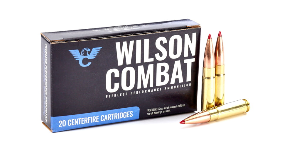 Wilson Combat Hornady ELD-M .300 AAC Blackout 208 Grain Brass Cased Pistol Ammo, 20 Round, A300BLK-208-ELDM-20RD