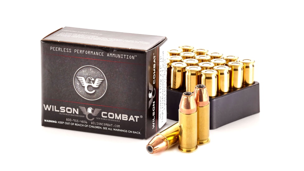 Wilson Combat Hornady XTP .38 Super +P 115 Grain Brass Cased Pistol Ammo, 20 Rounds, A38SU-115-XTP-20RD