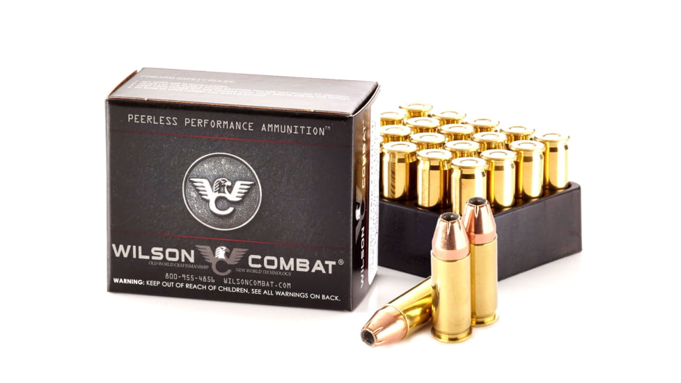 Wilson Combat Hornady XTP .38 Super +P 124 Grain Brass Cased Pistol Ammo, 20 Rounds, A38SU-124-XTP-20RD