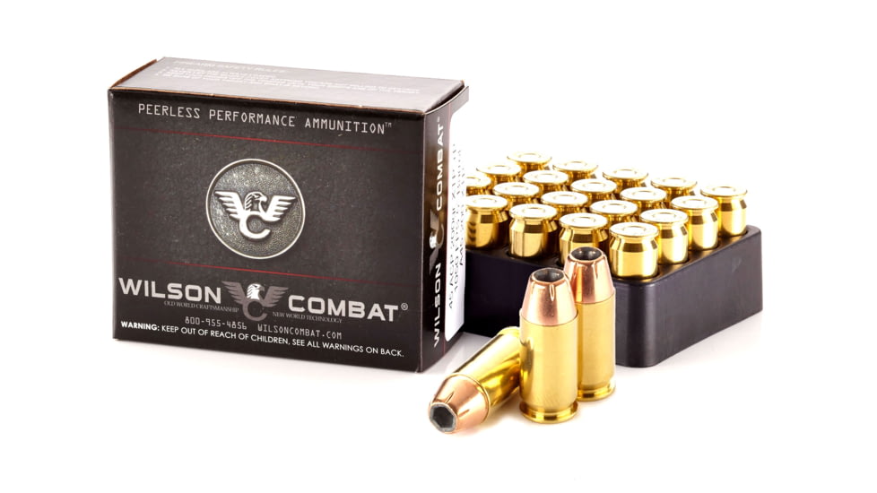 Wilson Combat Hornady XTP .45 ACP +P 200 Grain Brass Cased Pistol Ammo, 20 Rounds, A45-200-XTP-20RD