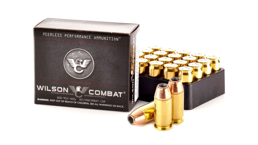 Wilson Combat Hornady XTP .45 ACP +P 230 Grain Brass Cased Pistol Ammo, 20 Rounds, A45-230-XTP-20RD