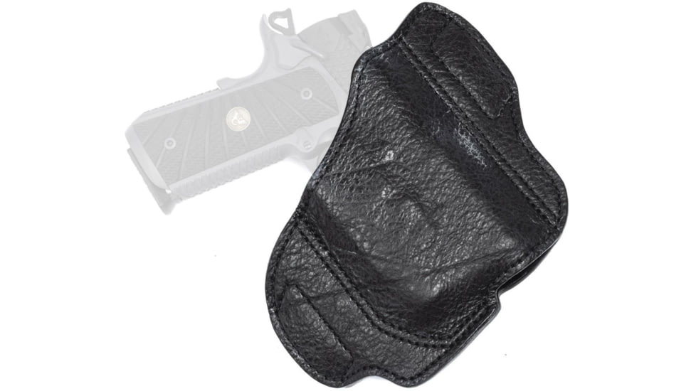 Wilson Combat Jason Winnie Leather Outside the Waistband Holster w/ Streamlight TLR-3, 1911 Compact/ Professional, Right, Black Elephant, CH2BER15WL