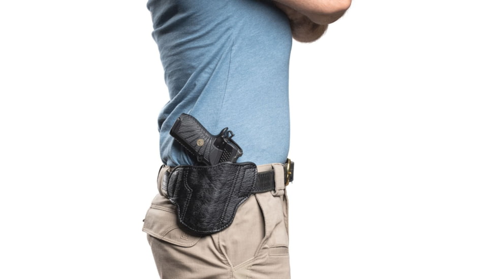 Wilson Combat Jason Winnie Leather Outside the Waistband Holster, Wilson Combat EDC X9/SFX9, Right, Black Elephant, CH9BER15R