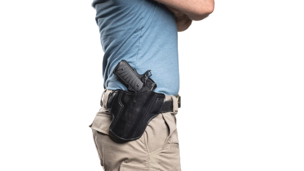 Wilson Combat Jason Winnie Steer Hide Outside the Waistband Holster, Full-Size 1911, Right, Black, CH1BSHR15R
