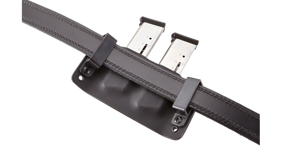 Wilson Combat Kydex Carry Double Magazine Pouch, 1911, Left Hand, 1.75in Belt, Black KC1BKL15D