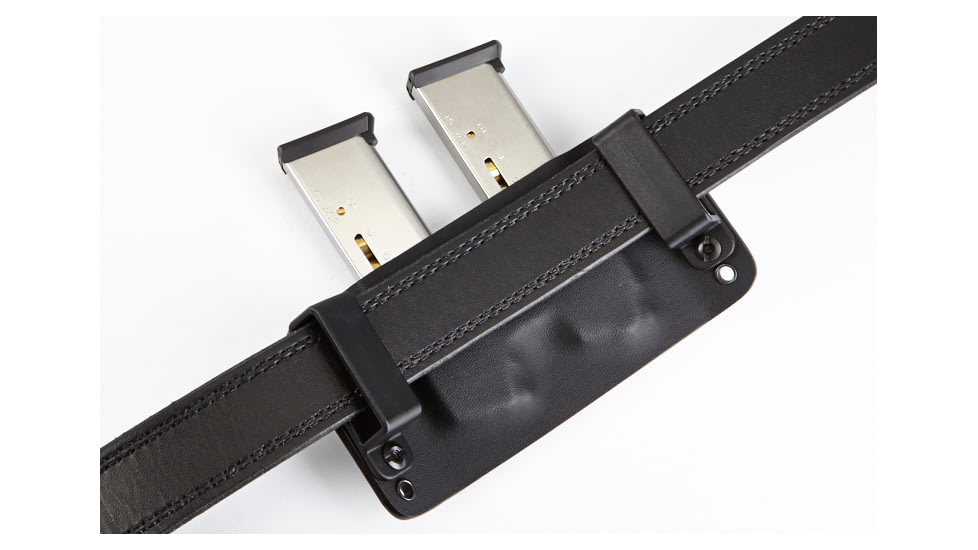 Wilson Combat Kydex Carry Double Magazine Pouch, 1911, Right Hand, 1.75in Belt, Black KC1BKR15D