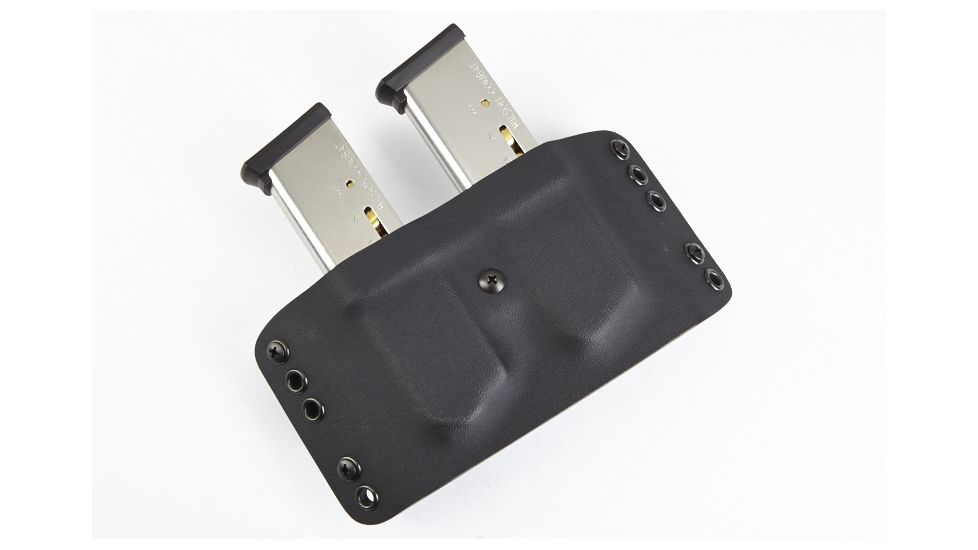 Wilson Combat Kydex Carry Double Magazine Pouch, 1911, Right Hand, 1.75in Belt, Black KC1BKR15D