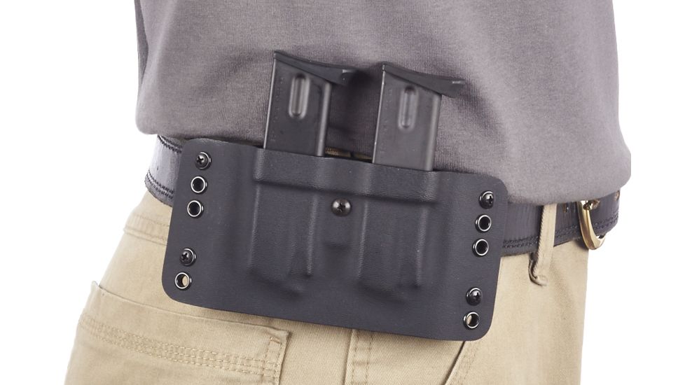 Wilson Combat Kydex Carry Double Magazine Pouch, Beretta 92/96, Left Hand, 1.75in, Black KC4BKL15D
