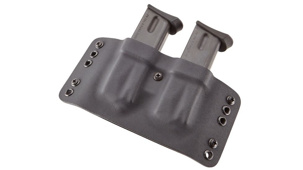 Wilson Combat Kydex Carry Double Magazine Pouch, Beretta 92/96, Left Hand, 1.75in, Black KC4BKL15D