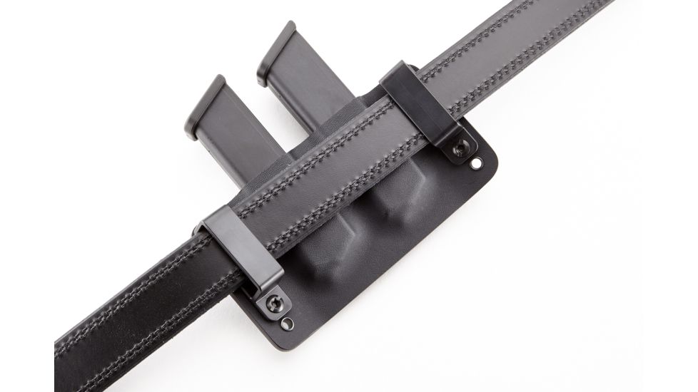 Wilson Combat Kydex Carry Double Magazine Pouch, Glock, Left Hand, 1.75in Belt, Black KC6BKL15D