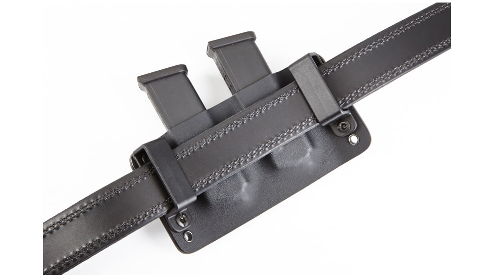 Wilson Combat Kydex Carry Double Magazine Pouch, Glock, Right Hand, 1.75in Belt, Black KC6BKR15D