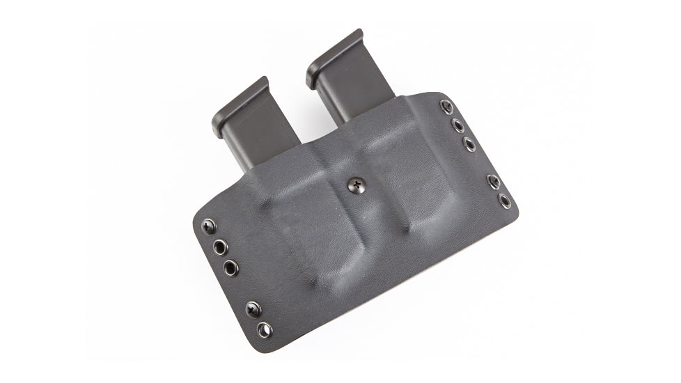 Wilson Combat Kydex Carry Double Magazine Pouch, Glock, Right Hand, 1.75in Belt, Black KC6BKR15D