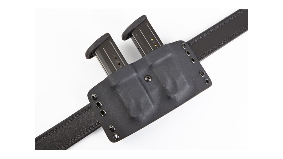 Wilson Combat Kydex Carry Double Magazine Pouch, S and W M and P, Right Hand, 1.75in Belt, Black KC13BKR15D
