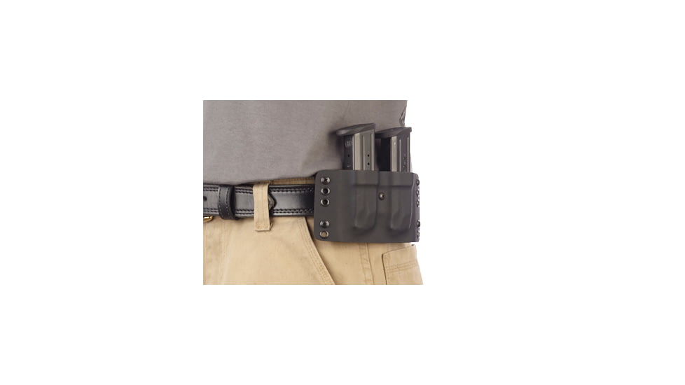 Wilson Combat Kydex Carry Double Magazine Pouch, S and W M and P, Right Hand, 1.75in Belt, Black KC13BKR15D