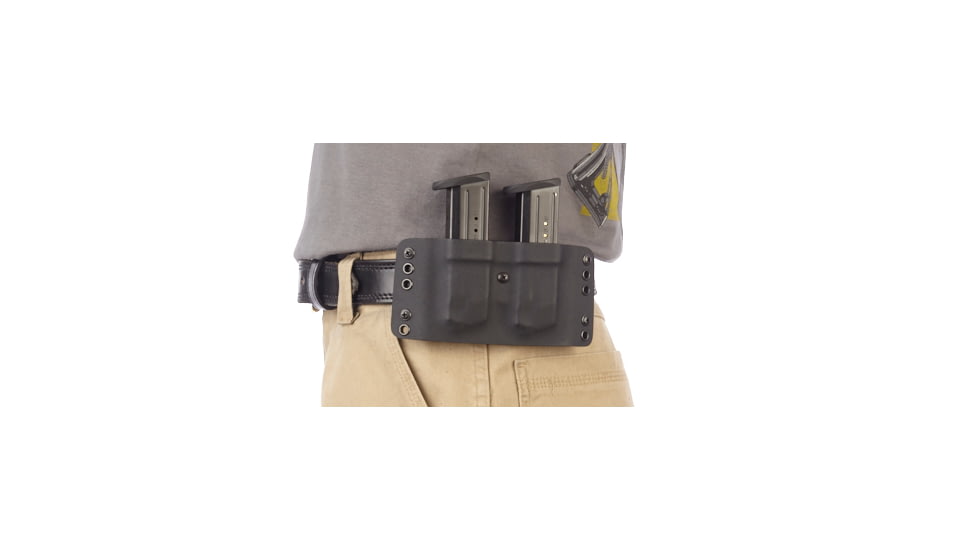 Wilson Combat Kydex Carry Double Magazine Pouch, S and W M and P, Right Hand, 1.75in Belt, Black KC13BKR15D