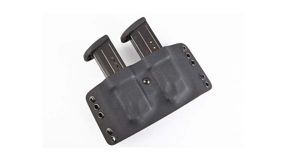 Wilson Combat Kydex Carry Double Magazine Pouch, S and W M and P, Right Hand, 1.75in Belt, Black KC13BKR15D