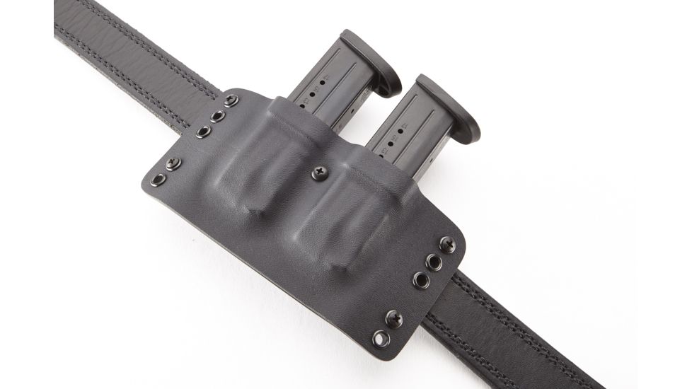 Wilson Combat Kydex Carry Double Magazine Pouch, S&amp;W M&amp;P, Right Hand, 1.75in Belt, Black KC13BKL15D