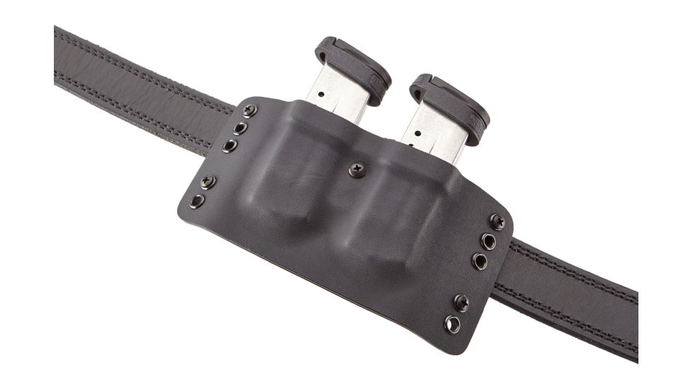 Wilson Combat Kydex Carry Double Magazine Pouch, S&amp;W M&amp;P Shield, Left Hand, 1.75in Belt, Black KC15BKL15D