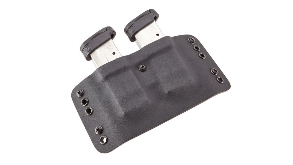 Wilson Combat Kydex Carry Double Magazine Pouch, S&amp;W M&amp;P Shield, Right Hand, 1.75in Belt, Black KC15BKR15D