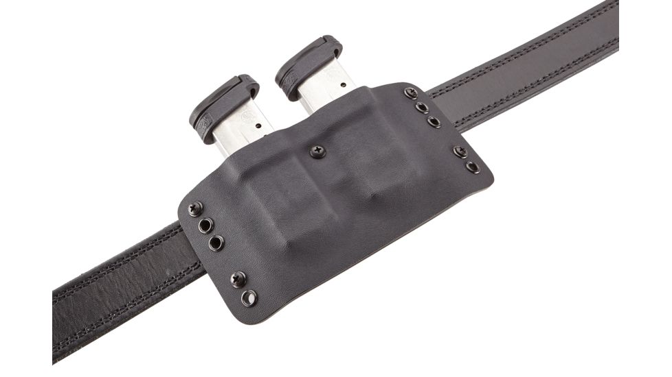 Wilson Combat Kydex Carry Double Magazine Pouch, S&amp;W M&amp;P Shield, Right Hand, 1.75in Belt, Black KC15BKR15D