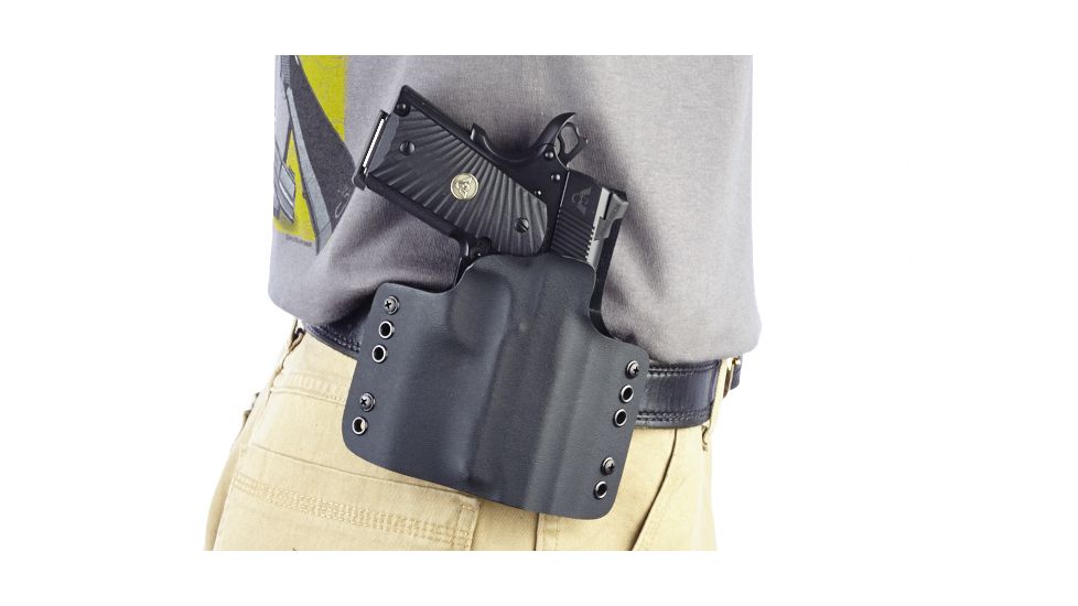 Wilson Combat Kydex Carry Holster, Compact 1911, Right Hand, 1.75in Belt, Black KC2BKR15