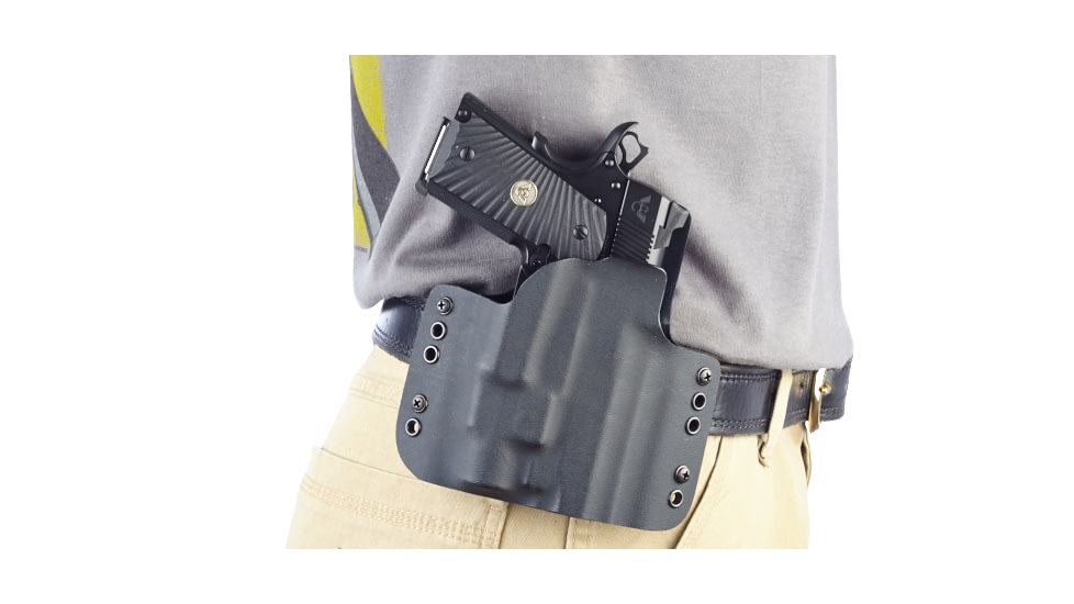 Wilson Combat Kydex Carry Holster, Compact 1911 with TLR-3 Weapon Light, Right Hand, 1.75in Belt, Black KC2BKR15WL