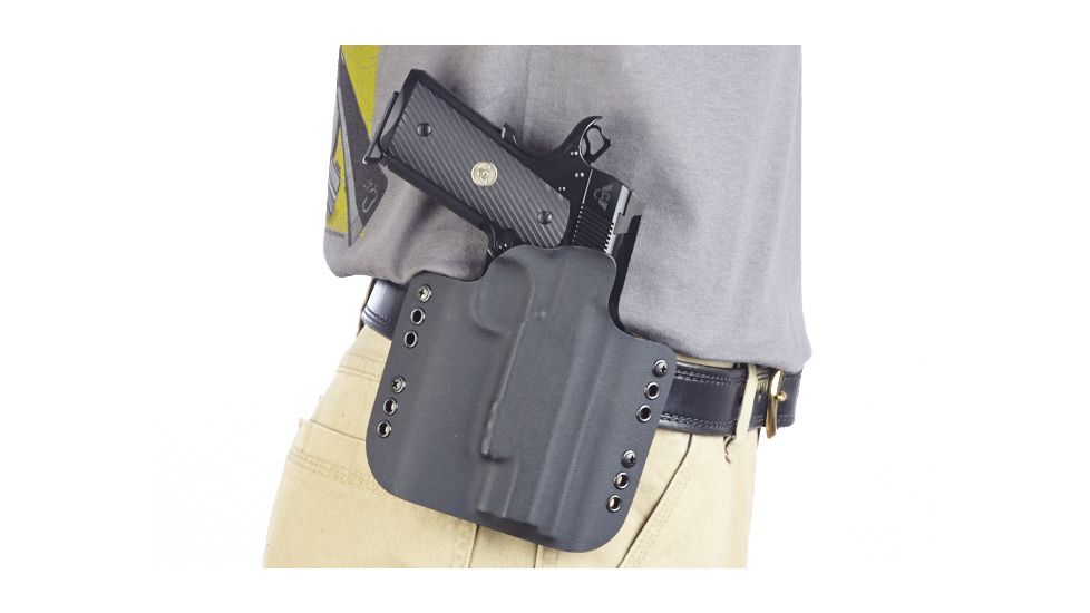 Wilson Combat Kydex Carry Holster, Full-Size 1911 with Rail, Right Hand, 1.75in Belt, Black KC1BKR15R