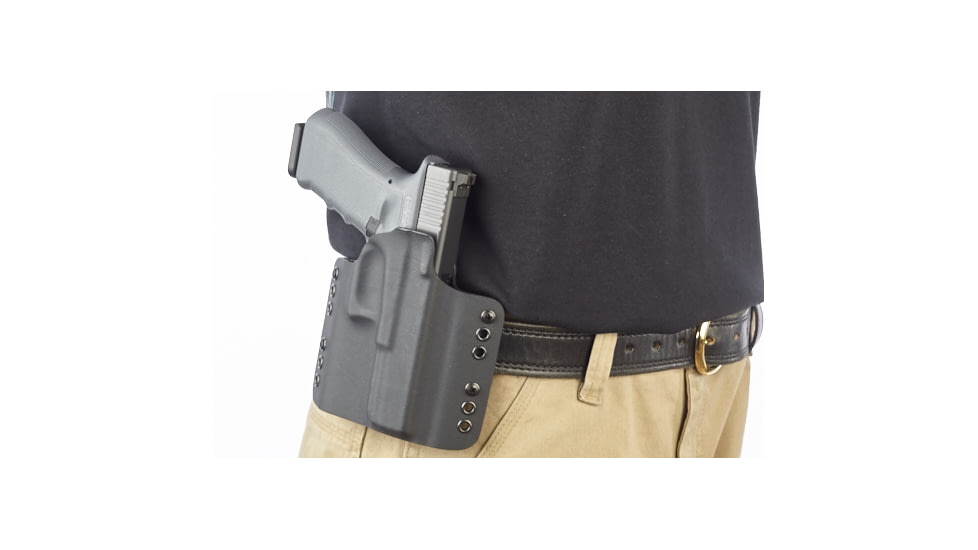 Wilson Combat Kydex Carry Holster, Glock 17, 22, Right Hand, 1.75in Belt, Black KC6BKR15