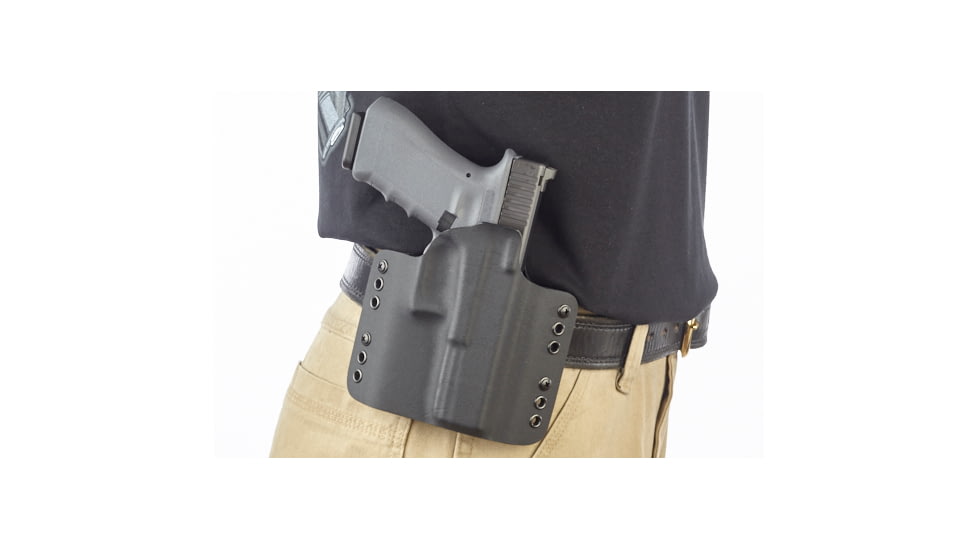 Wilson Combat Kydex Carry Holster, Glock 17, 22, Right Hand, 1.75in Belt, Black KC6BKR15