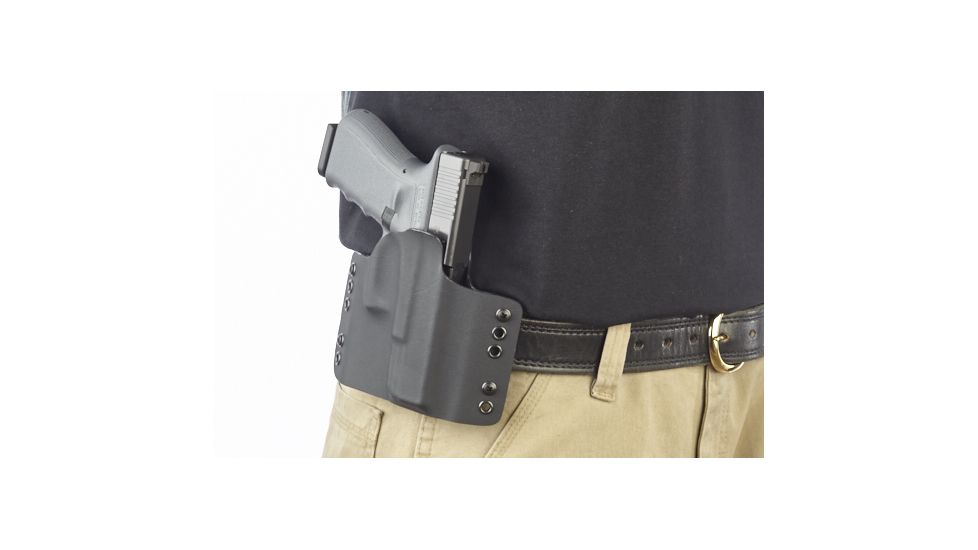 Wilson Combat Kydex Carry Holster, Glock 19, 23, Right Hand, 1.75in Belt, Black KC5BKR15