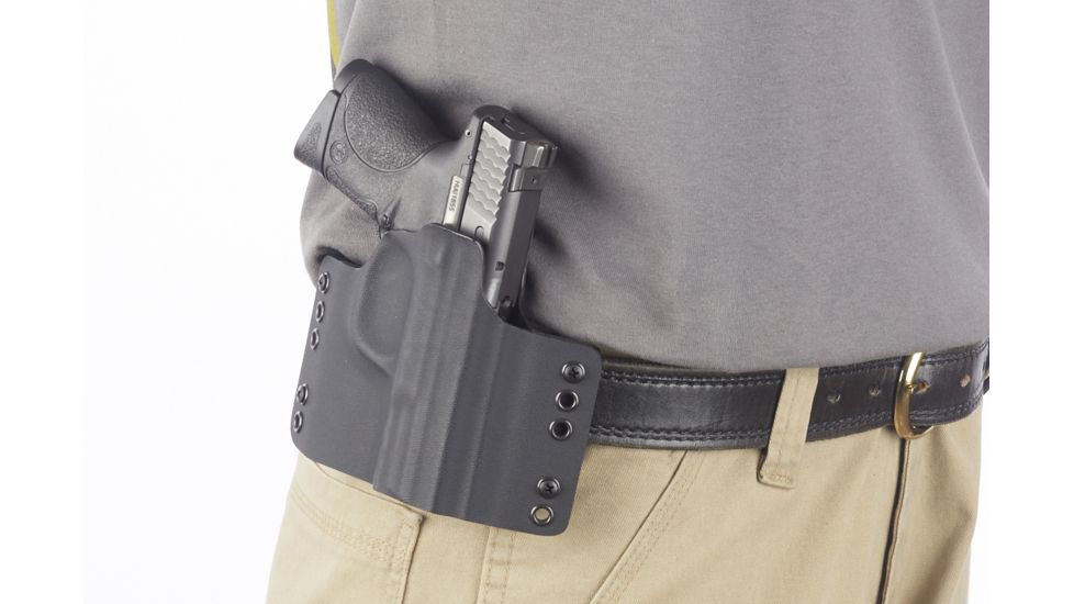 Wilson Combat Kydex Carry Holster, S and W M and P, Compact, Right Hand, 1.75in Belt, Black KC14BKR15