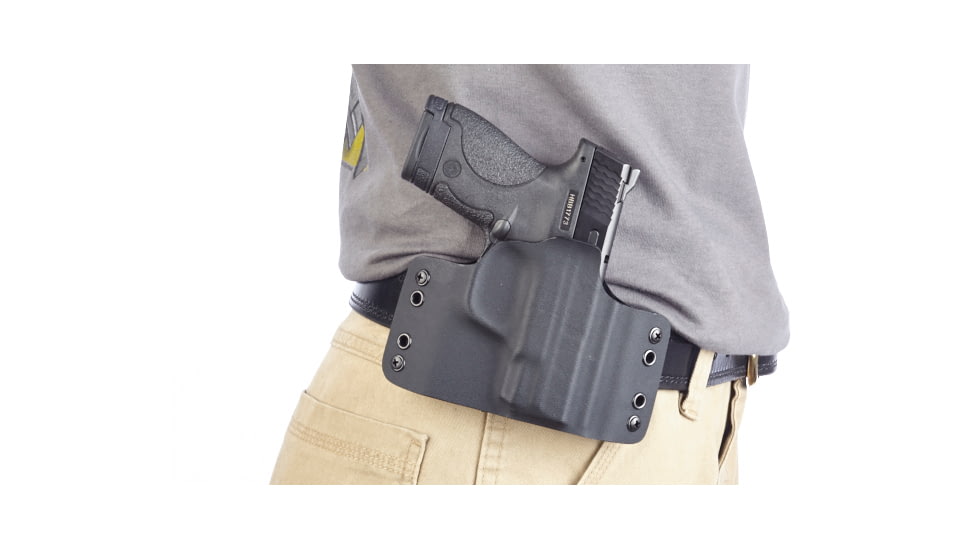 Wilson Combat Kydex Carry Holster, S and W M and P Shield, Right Hand, 1.75in Belt, Black KC15BKR15