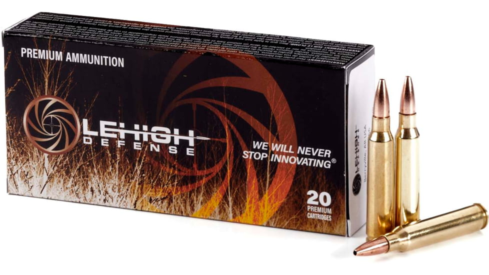 Lehigh Defense .233 Remington 62 Grain 05 Controlled Chaos Brass Rifle Ammo, 20 Rounds, LA223-62-CC