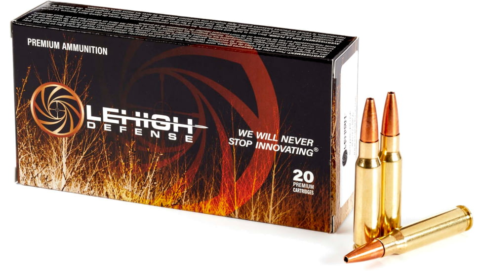 Lehigh Defense .308 Winchester 152 Grain 05 Controlled Chaos Brass Rifle Ammo, 20 Rounds, LA308-152-CC