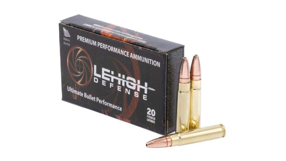 Wilson Combat Lehigh Defense XC 300 HAMR 125 Grain Fracturing Hollow Point Brass Cased Rifle Ammo, 20 Rounds, LA300HMR-125-XC