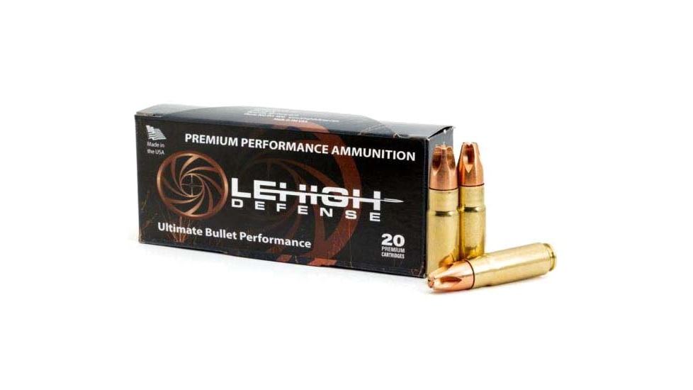 Wilson Combat Lehigh Defense XP .458 SOCOM 302 Grain Fluid Transfer Monolithic Brass Cased Rifle Ammo, 20 Rounds, LA458-302-XP