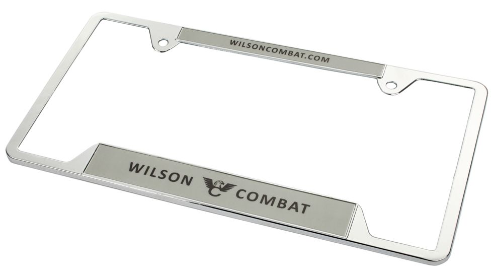 Wilson Combat License Plate Frame, Silver 847