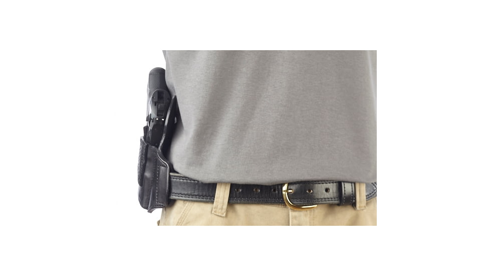 Wilson Combat Lo-Profile II Holster, Beretta PX4 Compact, Right Hand, 1.5in Belt, Black Leather with Shark Trim MLP8BLSR15