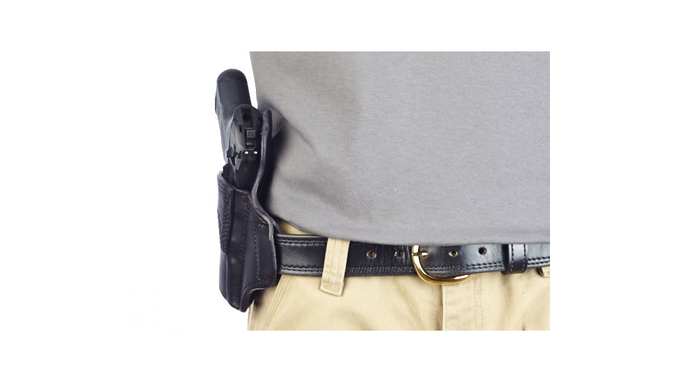 Wilson Combat Lo-Profile II Holster, Beretta PX4, Right Hand, 1.5in Belt, Black Leather with Shark Trim MLP7BLSR15