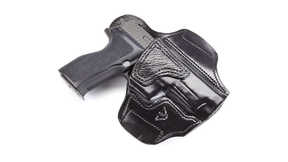 Wilson Combat Lo-Profile II Holster, SIG Sauer P226, Right Hand, 1.5in Belt, Black Leather with Shark Trim, MLP17BLSR15
