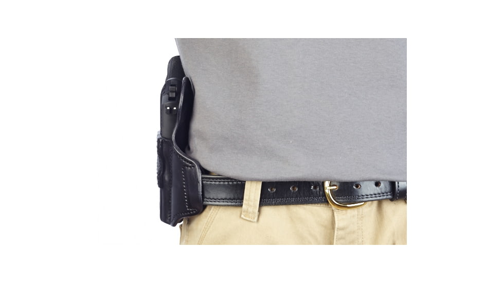 Wilson Combat Lo-Profile II Holster, SIG Sauer P229, Right Hand, 1.5in Belt, Black Leather with Shark Trim MLP18BLSR15