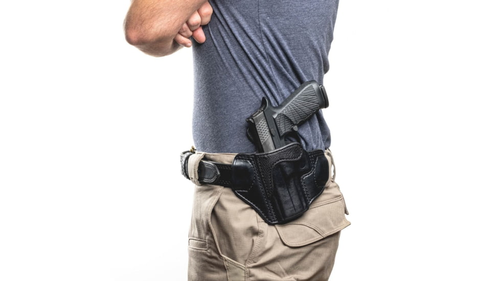 Wilson Combat Lo-Profile II Leather Outside the Waistband Holster, SIG P320 Carry, Left, Black, MLP21CBLSL15