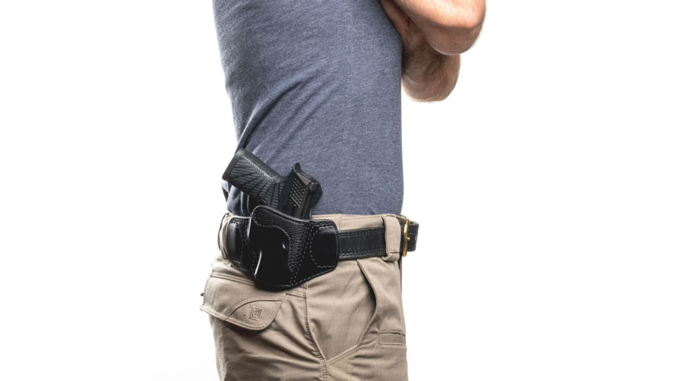 Wilson Combat Lo-Profile II Leather Outside the Waistband Holster, Sig Sauer P365, Right, Black, MLP24BLSR15